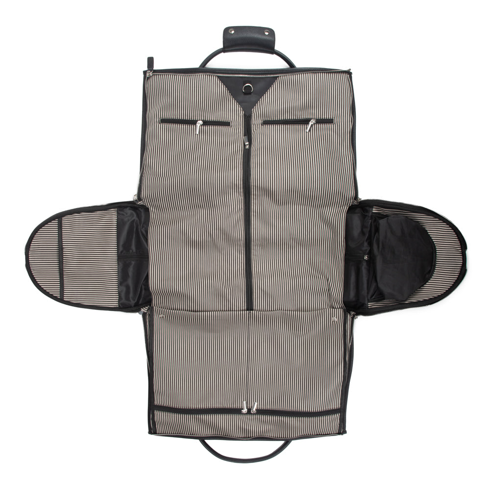 Brett 2-in-1 Garment & Duffel Roller Bag Black