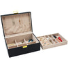 Leah 2 Tier Jewelry Box Black