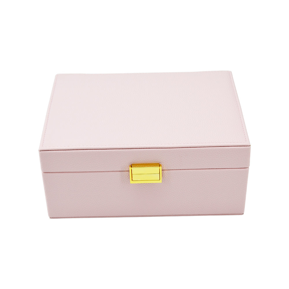 Leah 2 Tier Jewelry Box Pale Pink