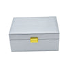 Leah 2 Tier Jewelry Box Silver