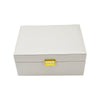 Leah 2 Tier Jewelry Box Pearl White