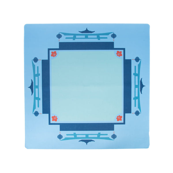 Pagoda Mahjong Mat Blue