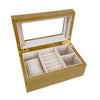 Kylie Mini Glass Top Jewelry Box Gold