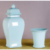 Danny's Fine Porcelain Rectangular Temple Jar-Light Blue