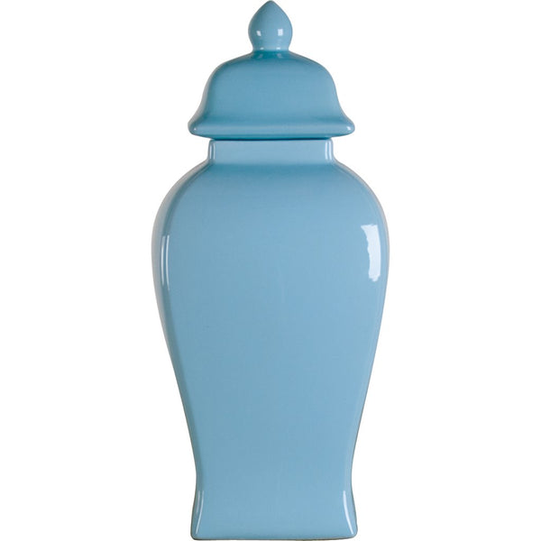 Danny's Fine Porcelain Rectangular Temple Jar-Light Blue