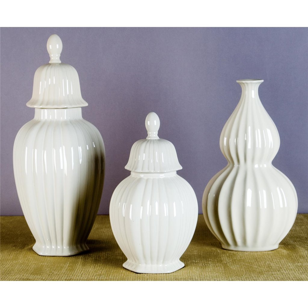 Danny's Fine Porcelain Line Hex Jar- Cream