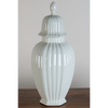 Danny's Fine Porcelain Line Hex Jar- Cream