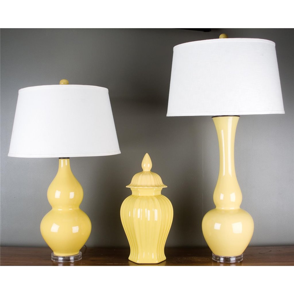 Danny's Fine Porcelain 9l X 9l X 19h (my2415-18) Lined Hex Jar - Yolk Yellow