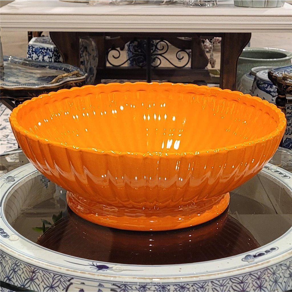 Danny's Fine Porcelain Lined Basin - Happy Orange