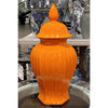 Danny's Fine Porcelain Lined Hex Jar - Happy Orange