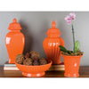 Danny's Fine Porcelain Lined Hex Jar - Happy Orange