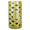 Danny's Fine Porcelain 9"l X 9w X 18h Porcelain Lattice Umbrella Stand-Spring Green