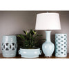 Danny's Fine Porcelain 9"l X 9w X 18h Porcelain Lattice Umbrella Stand-Light Blue
