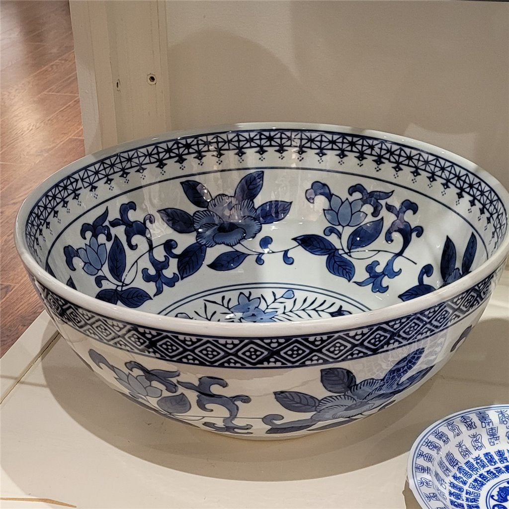 Danny's Fine Porcelain Bowl Blue and White Floral