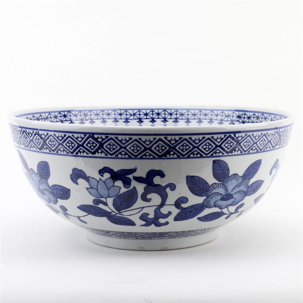 Danny's Fine Porcelain Bowl Blue and White Floral