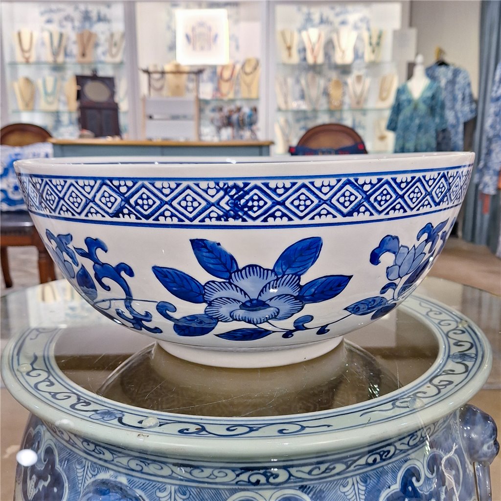 Danny's Fine Porcelain Bowl Blue and White Floral