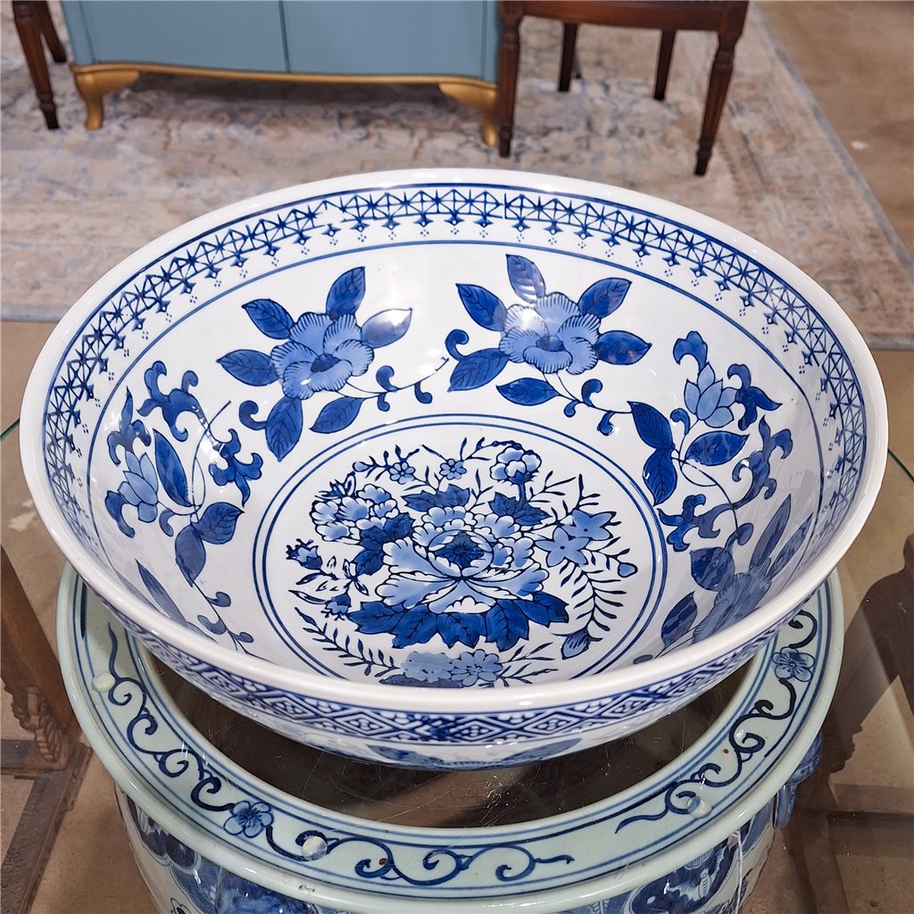 Danny's Fine Porcelain Bowl Blue and White Floral