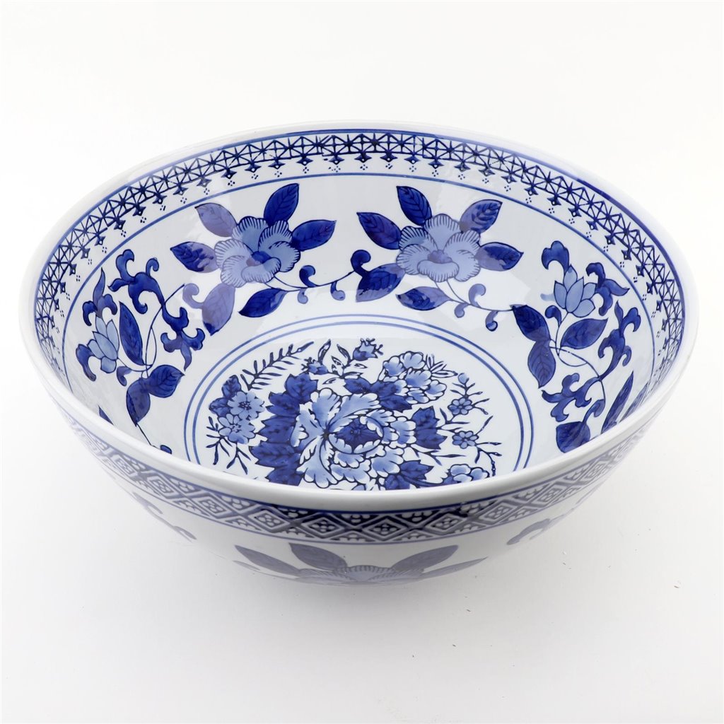 Danny's Fine Porcelain Bowl Blue and White Floral
