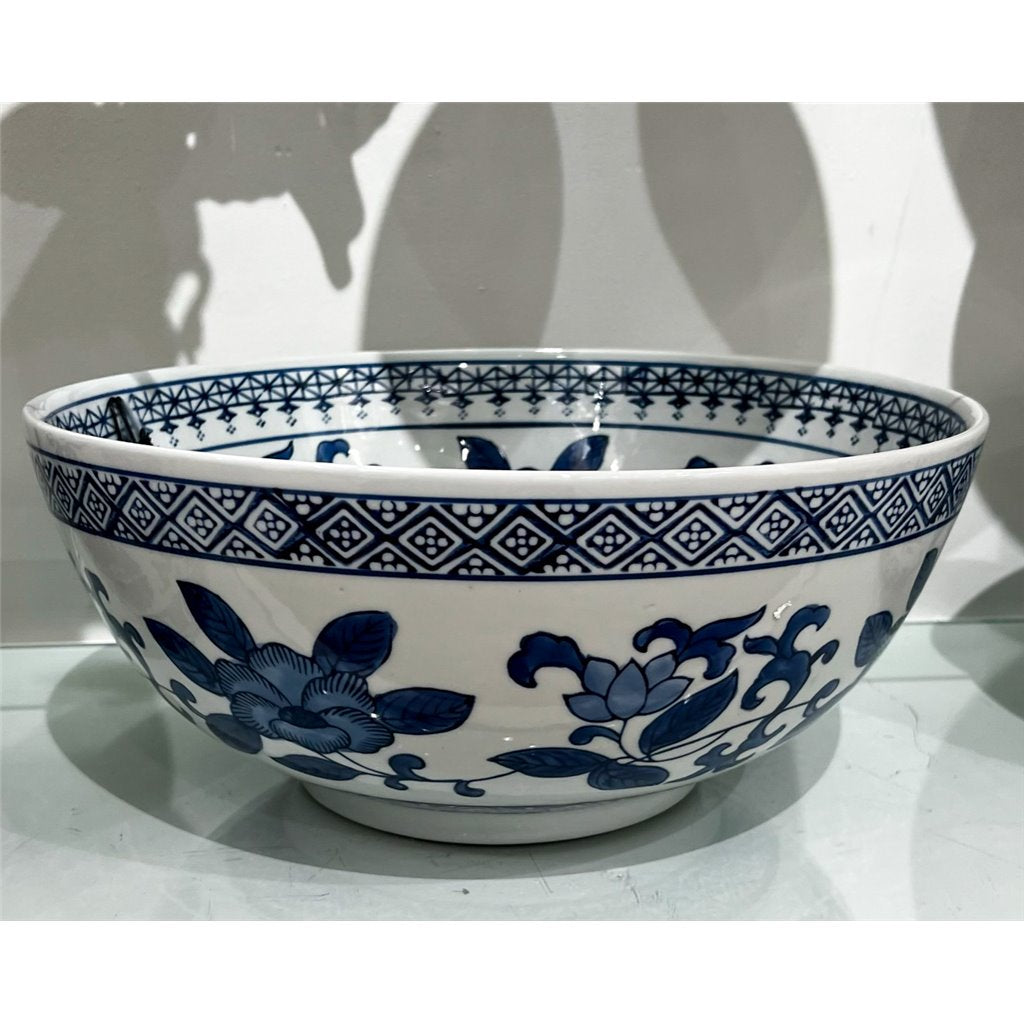 Danny's Fine Porcelain Bowl Blue and White Floral