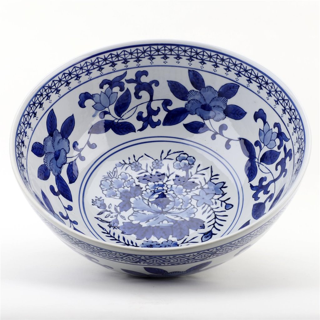 Danny's Fine Porcelain Bowl Blue and White Floral