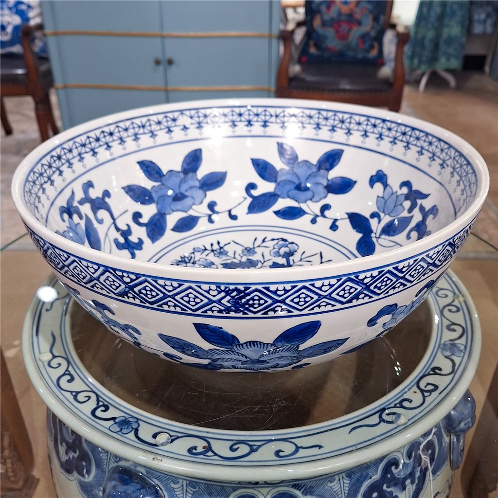 Danny's Fine Porcelain Bowl Blue and White Floral