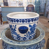Danny's Fine Porcelain 16"oval Basin Blue & White Flower