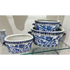 Danny's Fine Porcelain 16"oval Basin Blue & White Flower