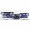 Danny's Fine Porcelain 16"oval Basin Blue & White Flower