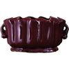 Danny's Fine Porcelain Pomegranate Planter - Oxblood Red