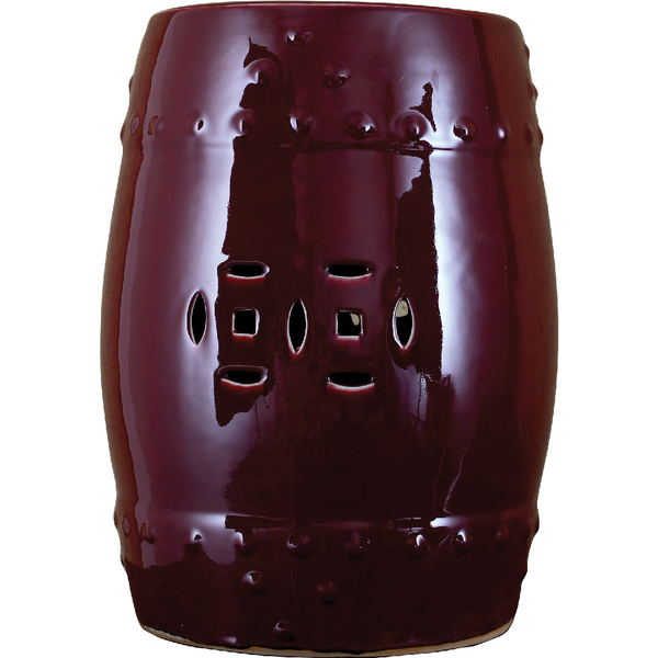 Danny's Fine Porcelain Garden Stool - Oxblood Red 41014