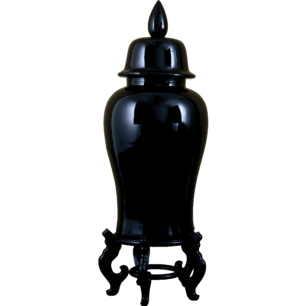 Danny's Fine Porcelain Ginger Jar – Black - CLOSEOUT