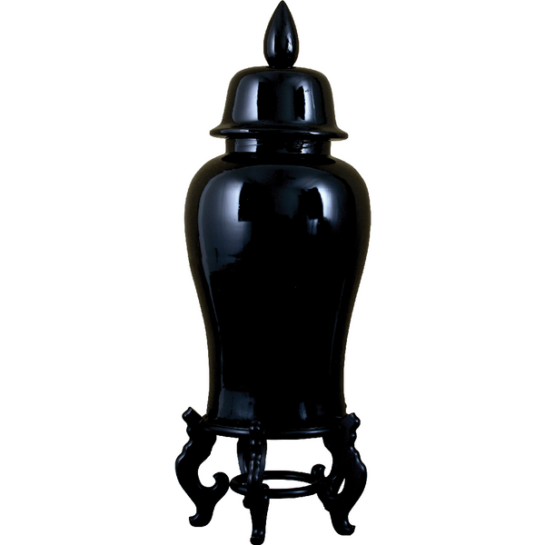 Danny's Fine Porcelain Ginger Jar – Black - CLOSEOUT