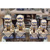 Danny's Fine Porcelain Pair of Lucky Foo Dog-Blue & White