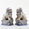 Danny's Fine Porcelain Small Pair of Lucky Foo Dog-Blue & White