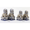 Danny's Fine Porcelain Small Pair of Lucky Foo Dog-Blue & White