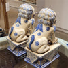 Danny's Fine Porcelain Small Pair of Lucky Foo Dog-Blue & White
