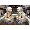 Danny's Fine Porcelain Small Pair of Lucky Foo Dog-Blue & White