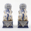 Danny's Fine Porcelain Small Pair of Lucky Foo Dog-Blue & White