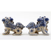 Danny's Fine Porcelain Small Pair of Lucky Foo Dog-Blue & White
