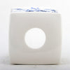 Danny's Fine Porcelain Blue & White Square Tissue Box Cover in Embossed Bird Pattern
