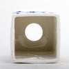 Danny's Fine Porcelain Blue & White Square Tissue Box Cover in Embossed Bird Pattern
