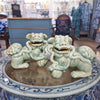 Danny's Fine Porcelain Small Pair of Lucky Foo Dog-Green