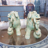 Danny's Fine Porcelain Small Pair of Lucky Foo Dog-Green