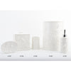 Danny's Fine Porcelain Off White Round Waste Bin in Embossed Bird Pattern
