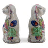 Danny's Fine Porcelain Classic Staffordshire Bunnies with A Twist! Pair of Porcelain 41346