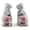 Danny's Fine Porcelain Classic Staffordshire Bunnies with A Twist! Pair of Porcelain 41346