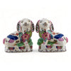 Danny's Fine Porcelain Classic Staffordshire Bunnies with A Twist! Pair of Porcelain 41346