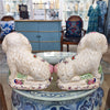 Danny's Fine Porcelain Classic Staffordshire Bunnies with A Twist! Pair of Porcelain 41346