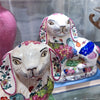 Danny's Fine Porcelain Classic Staffordshire Bunnies with A Twist! Pair of Porcelain 41346