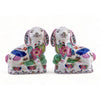 Danny's Fine Porcelain Classic Staffordshire Bunnies with A Twist! Pair of Porcelain 41346